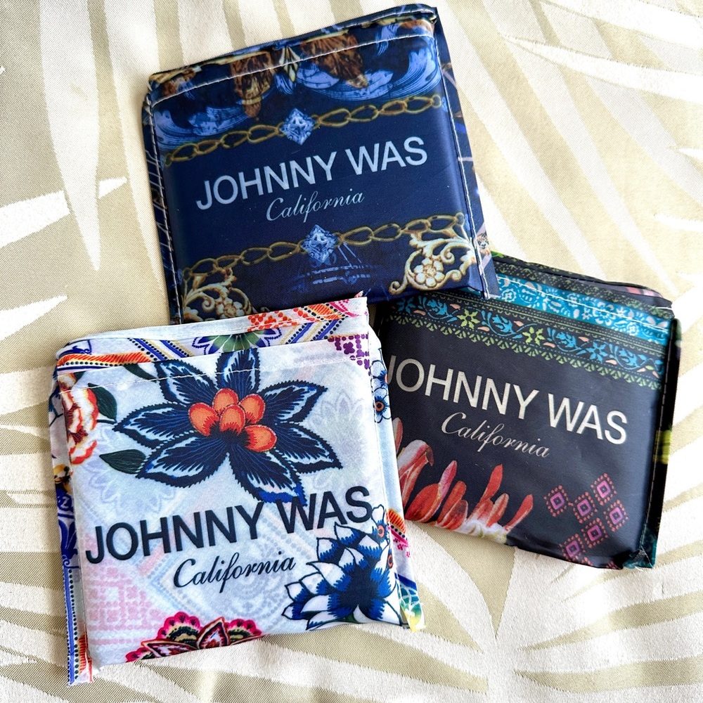 Johnny Was Reusable Shopping Tote Bags 
3 for $36